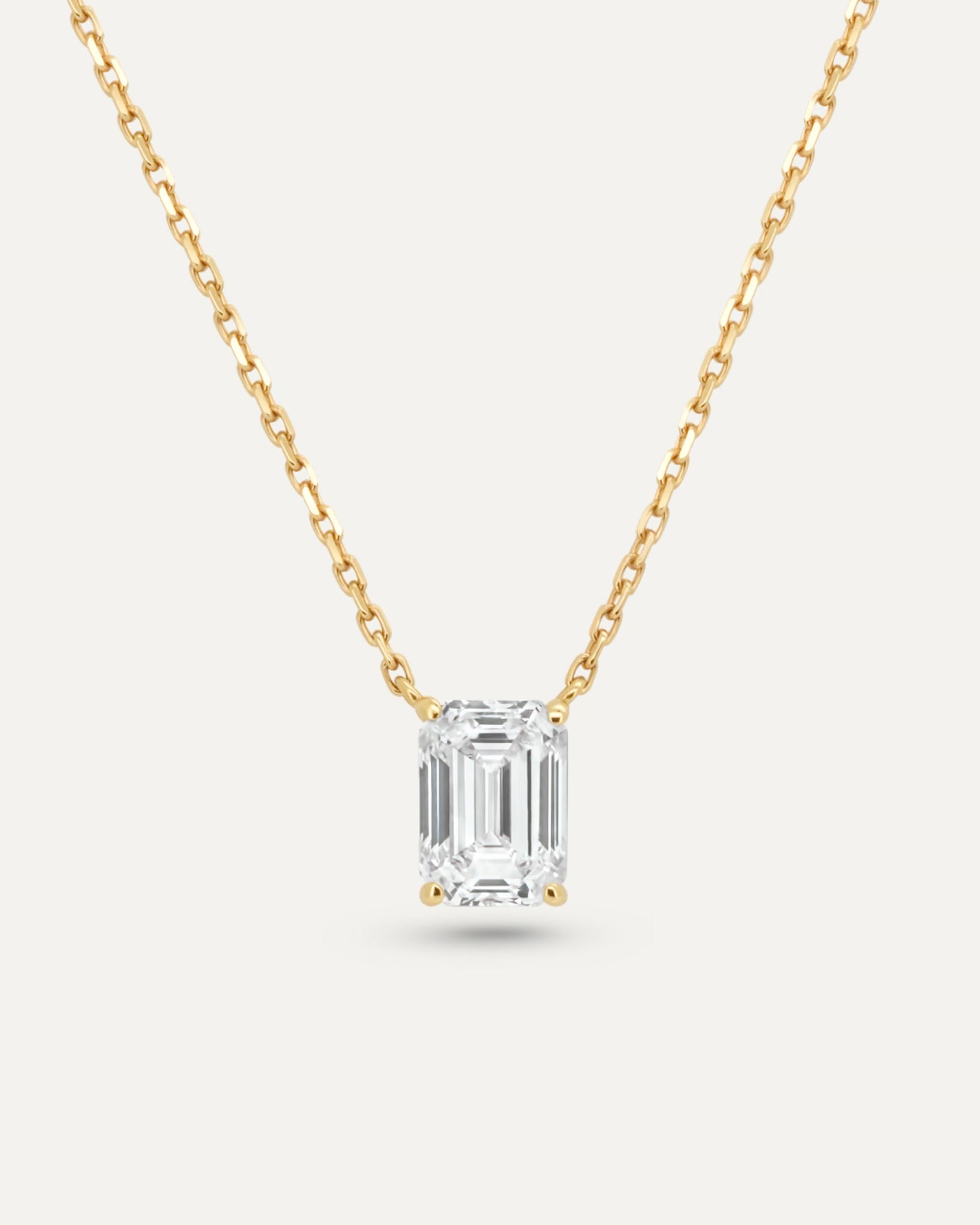 エメラルドカット ダイヤモンド ネックレス 1ct